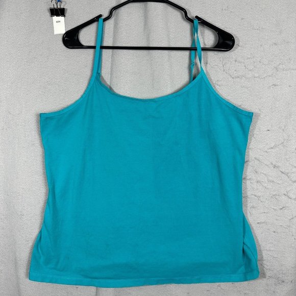 CJ Banks Tops - CJ Banks Womens Tank Top Sleeveless Spaghetti Strap Blue Turquoise Size 1X